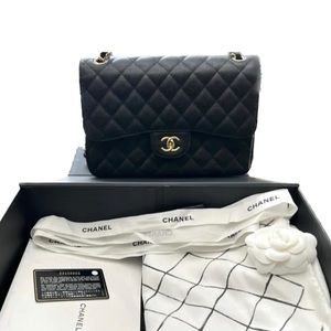 ❌Sold ❌ CHANEL Large Double Flap Bag in Caviar w/ Gold Hardware✨